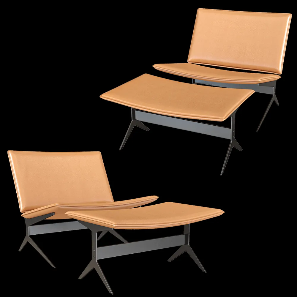 Top concept – Armchair with ottoman Fly 3ds Max