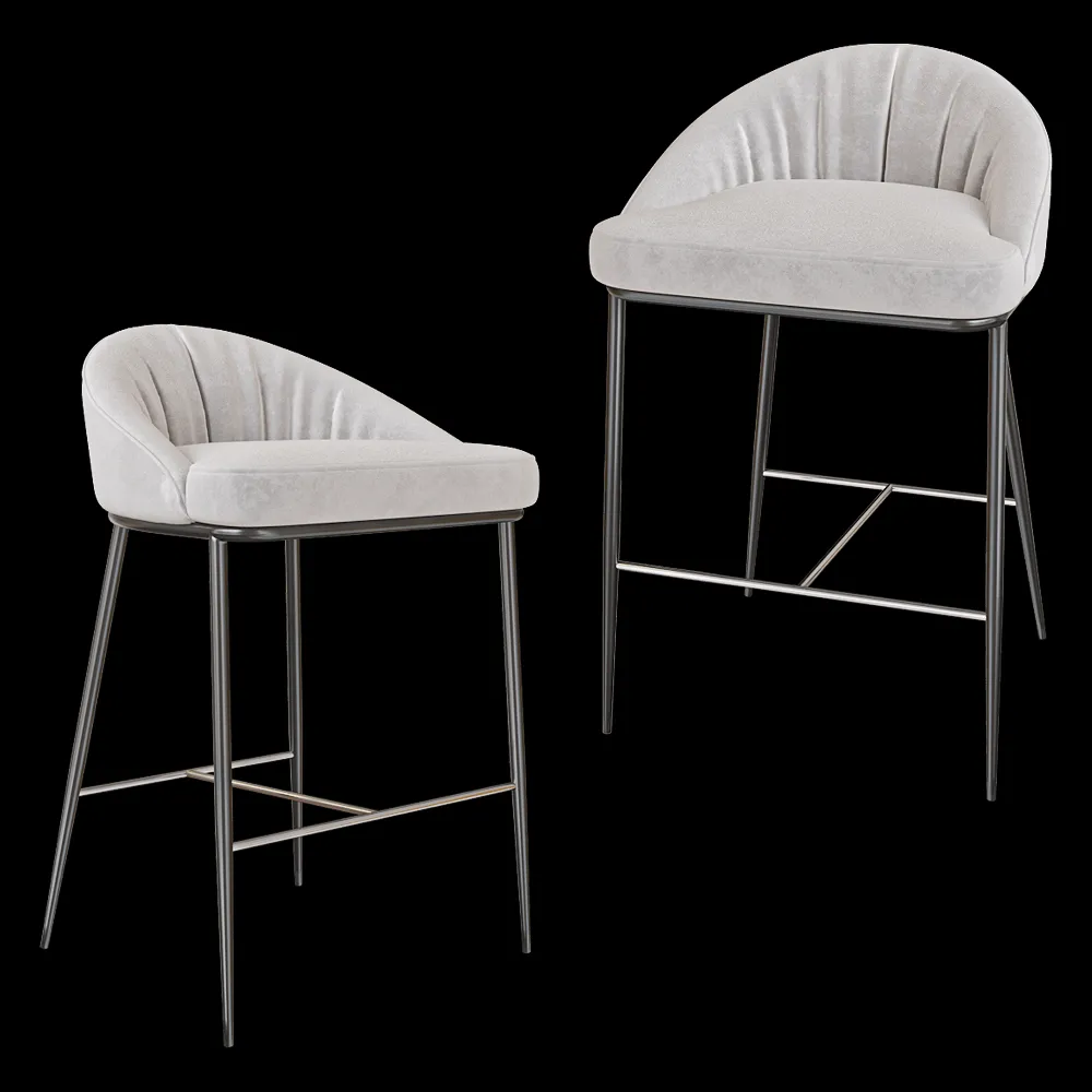 Top concept – Semi-bar chair Barkley 3ds Max