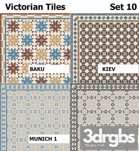 Topcer victorian tiles set 10