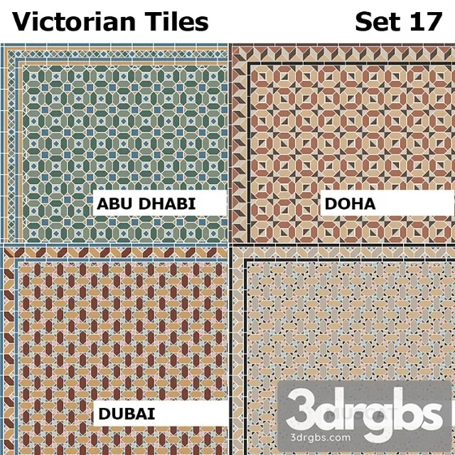 Topcer victorian tiles set 17