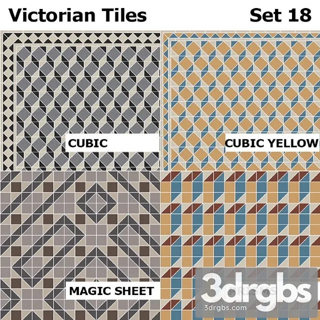 Topcer victorian tiles set 18