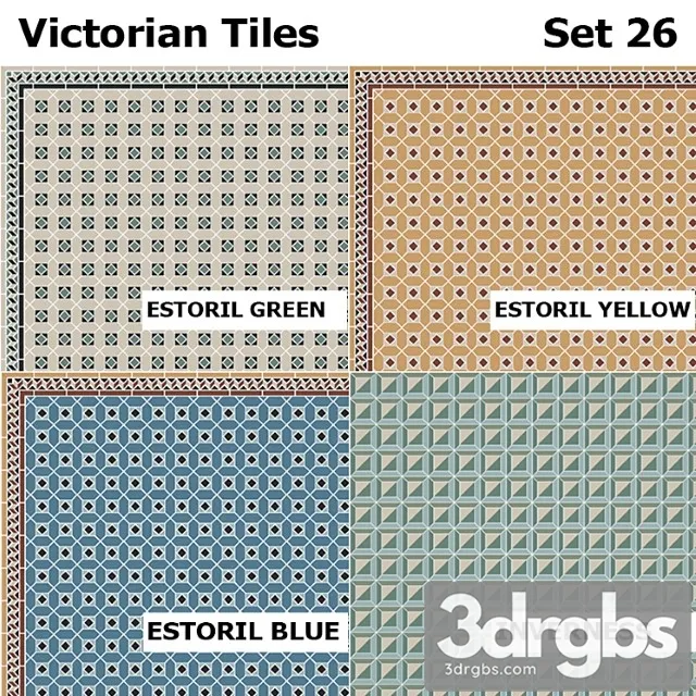 Topcer victorian tiles set 26