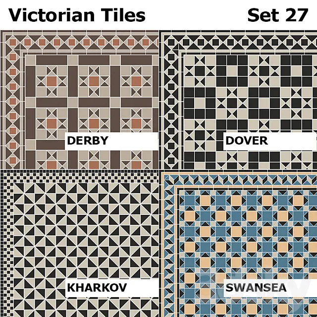 Topcer Victorian Tiles Set 27 3ds Max