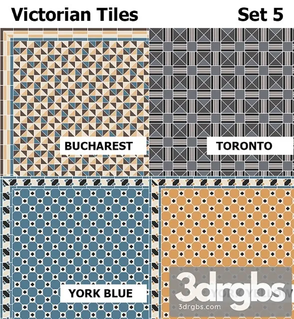 Topcer victorian tiles set5