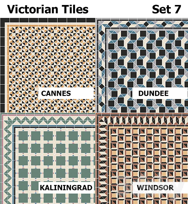 Topcer Victorian Tiles Set7 3DSMax File