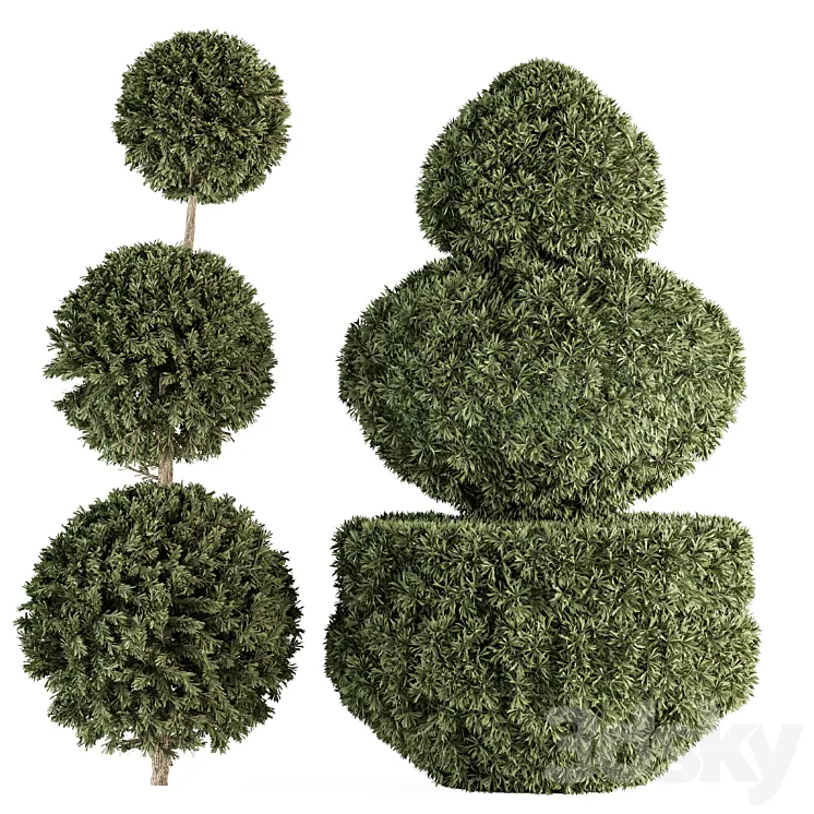 Topiary shape Bush – Bush Set 65 3DS Max
