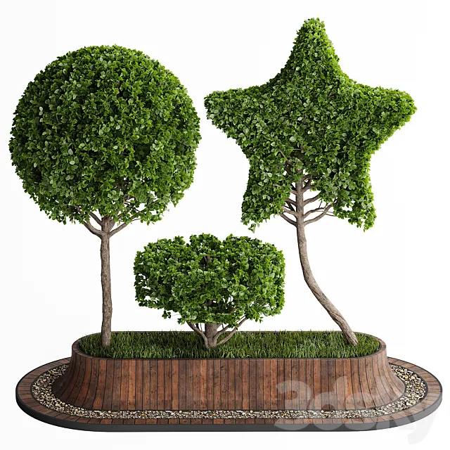 Topiary Trees 001 3DS Max Model