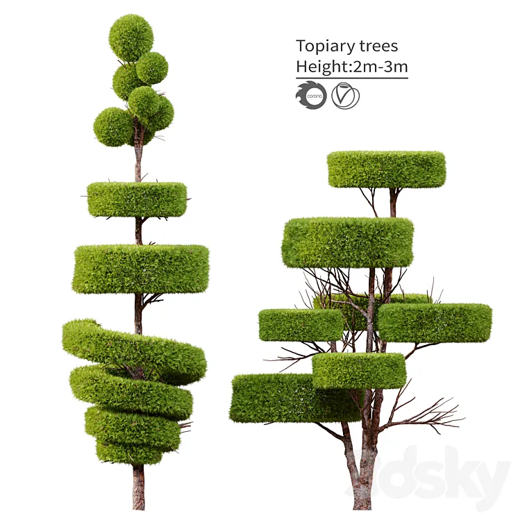 Topiary trees 3DS Max