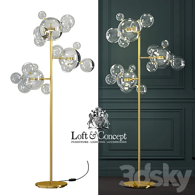 TORCHER GIOPATO & COOMBES BOLLE BLS 14 FLOOR LAMP 3DS Max Model