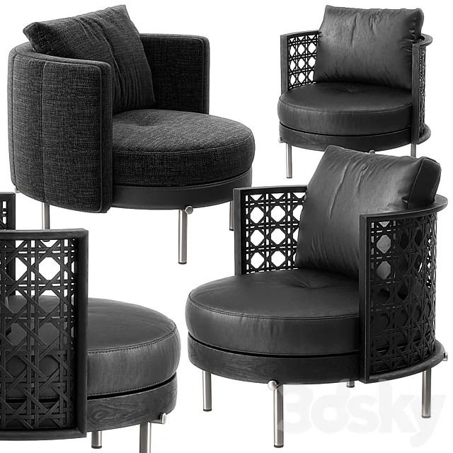 Torii armchairs by minotti 3DS Max Model