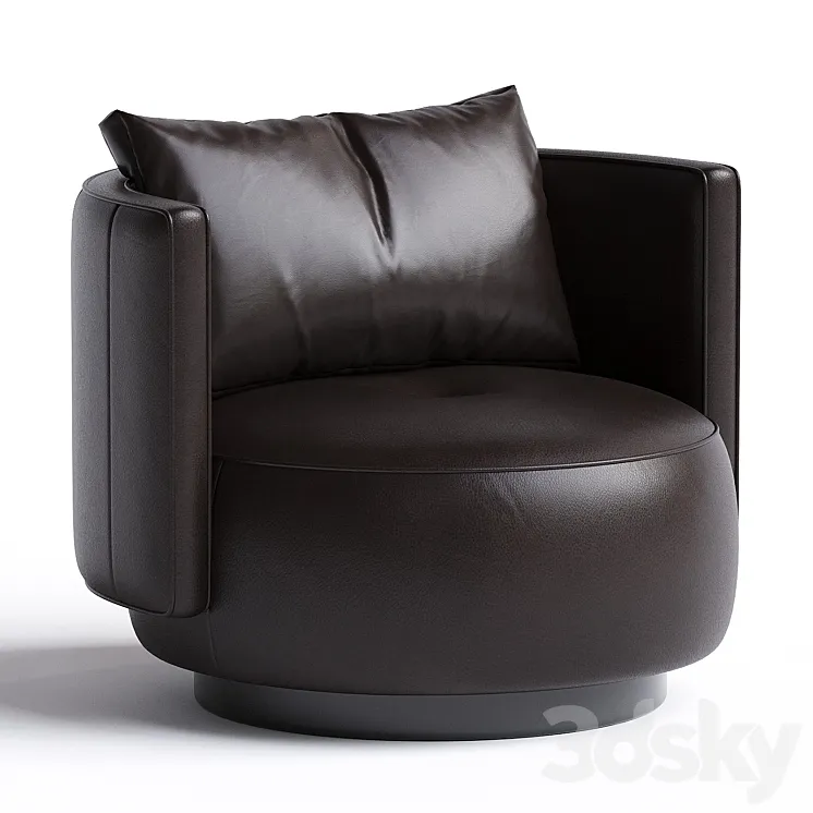 TORII BOLD | Leather armchair by Minotti 3DS Max