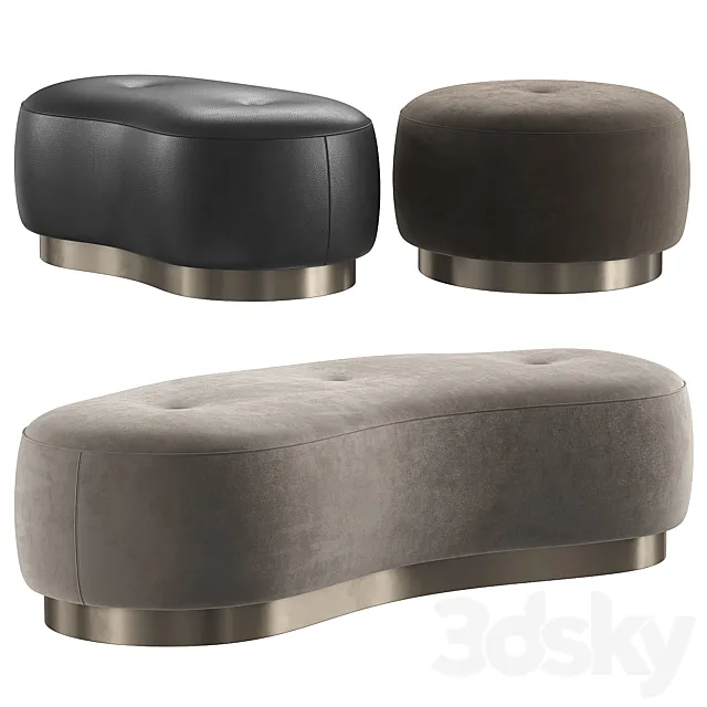 Torii Bold Pouf by Minotti 3ds Max