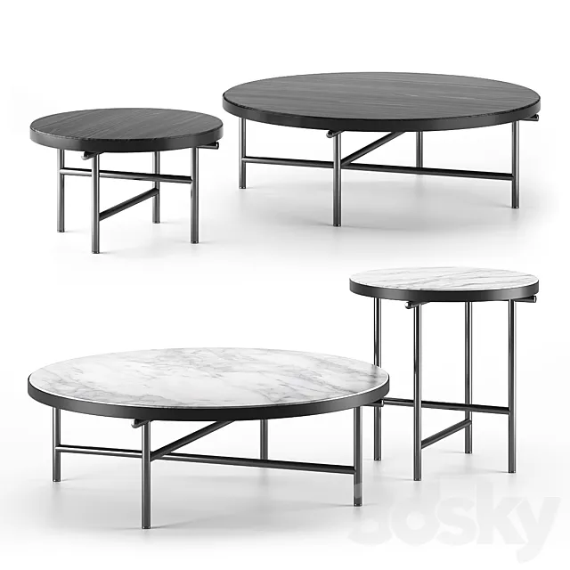 Torii coffee tables by Minotti 3ds Max