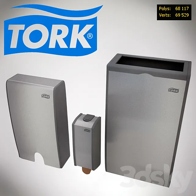 Tork – Aluminium: sheet dispenser towel dispenser for liquid soap. trash 3DSMax File