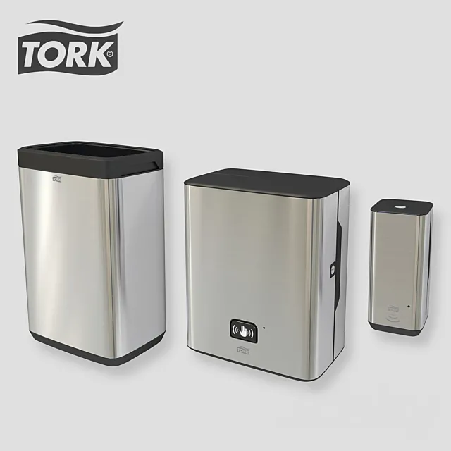 TORK Image Design dispensers + basket 3DS Max Model