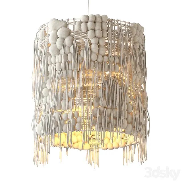 Torn lamp from Helen Loom in black and white 3dsMax Model