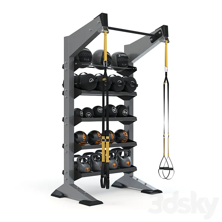 Torque Fitness – X-Create 1-Module Storage Wall 3DS Max