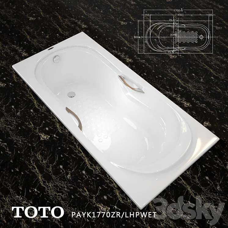 toto bathroom PAYK1770ZR 3DS Max