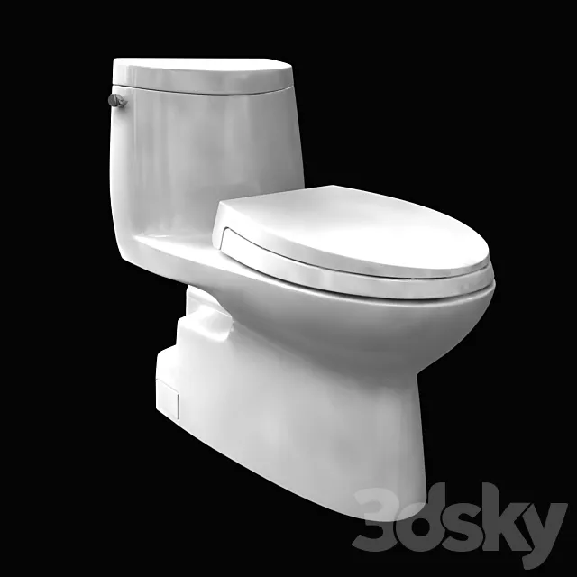 toto Carlyle II One-Piece Toilet 1.28 GPF Elongated Bowl 3ds Max