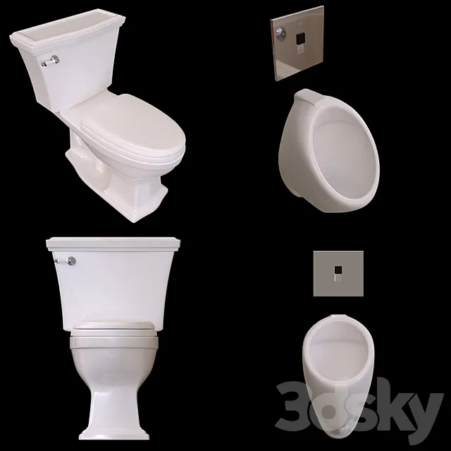 TOTO toilet male urinal 3ds Max