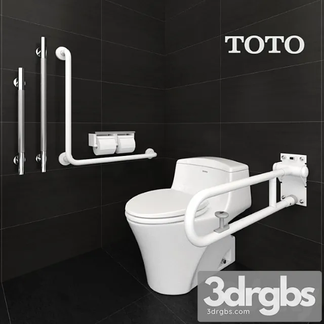 Toto Toilets CW923SGUR and Accessible Equipment 3dsmax Download