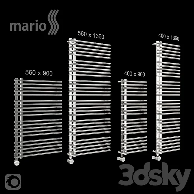 Towel warmers Mario Premium Marseille. 3ds Max