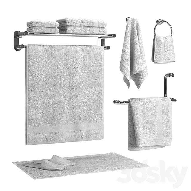 Towels Set 01 3DS Max Model