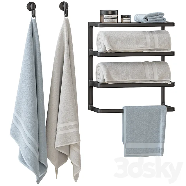 Towels set 2 3ds Max