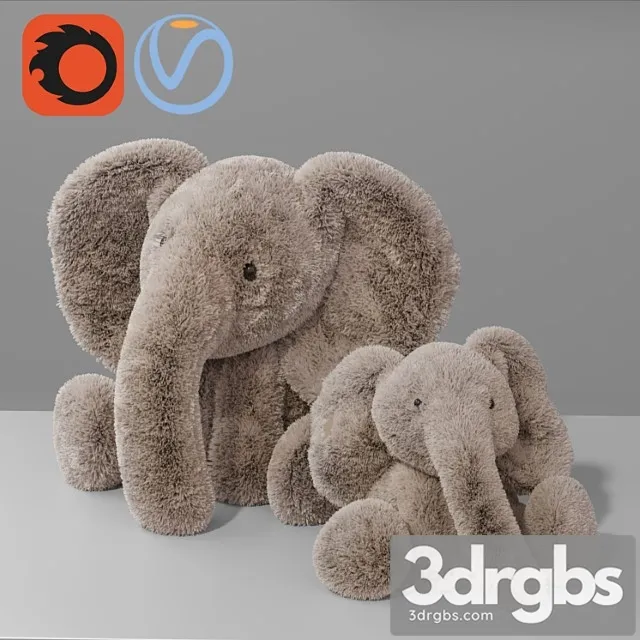 Toy Baby Elephant Plush Toy For Kid 3dsmax Download