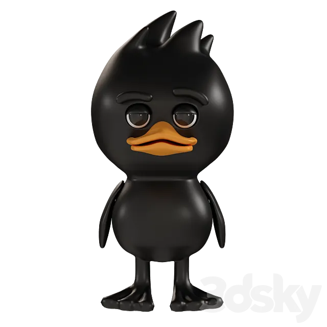 Toy collectible Tud Toy The Ugly Duck in three sizes 3ds Max