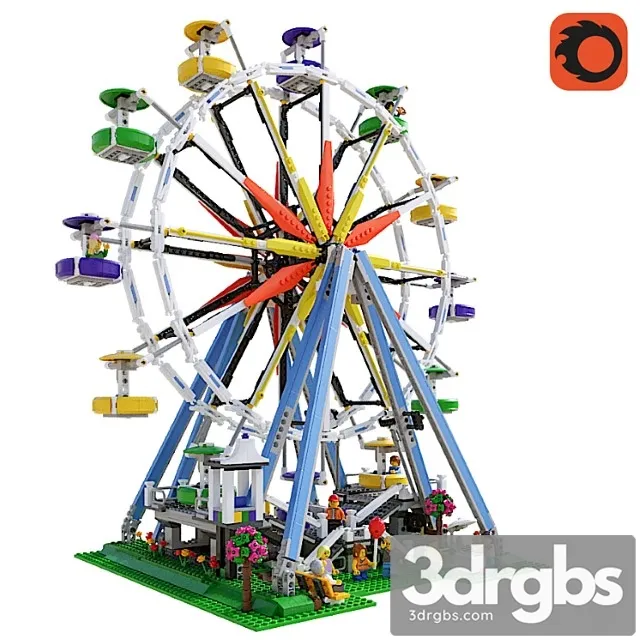 Toy Lego Ferris Wheel 3dsmax Download
