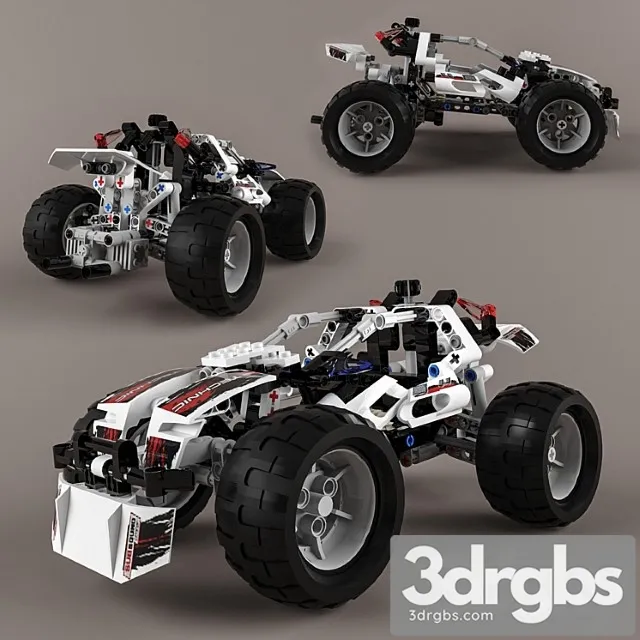 Toy Lego Technic Quad Bike Alternative Model 3dsmax Download