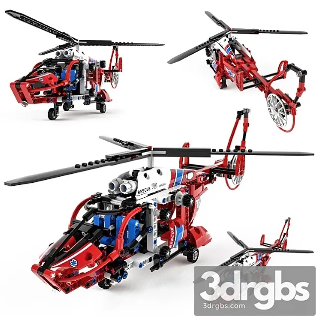 Toy Lego Technic Rescue Helicopter 3dsmax Download