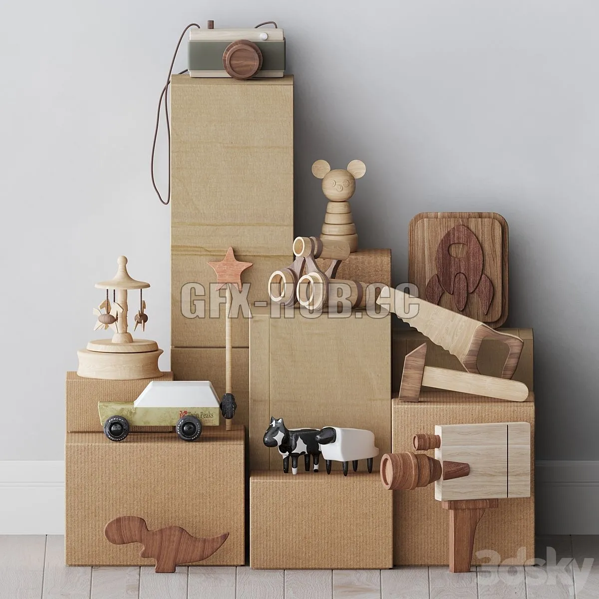 Toy Set 001 3dsMax Model