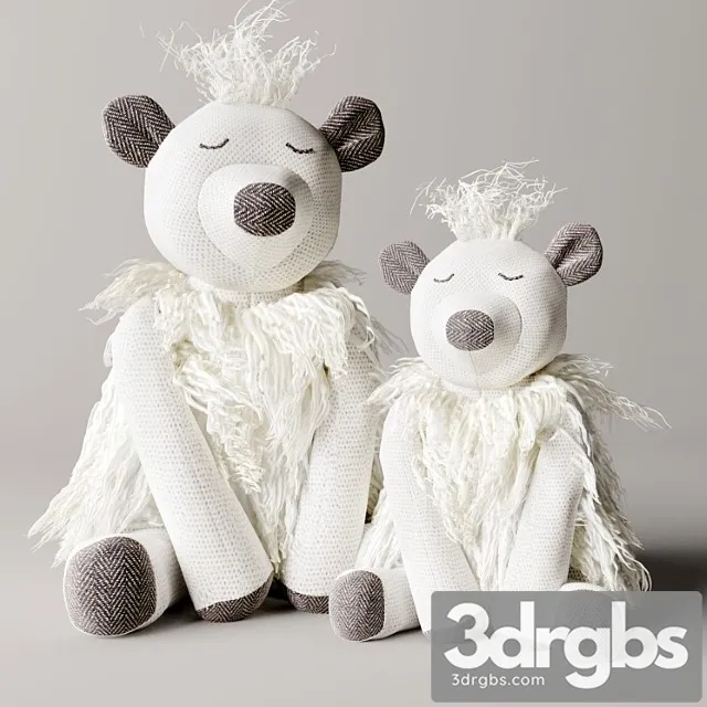 Toy Wooly plush polar bear 3dsmax Download