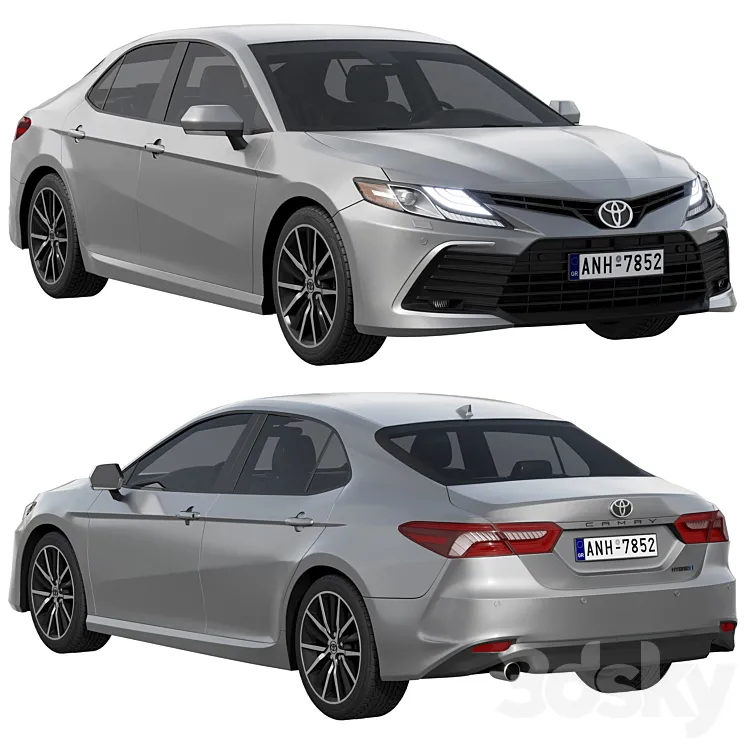 Toyota Camry LE Hybrid 2023 3DS Max Model