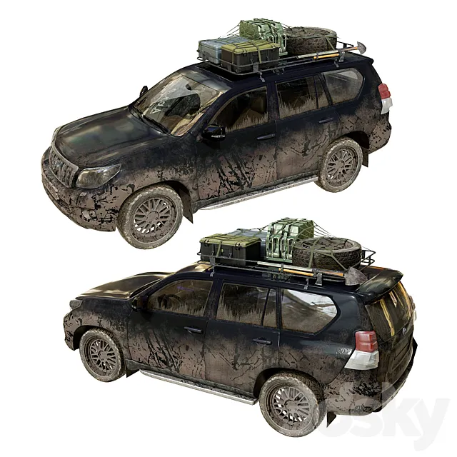 Toyota Land Cruiser Prado 3DS Max Model