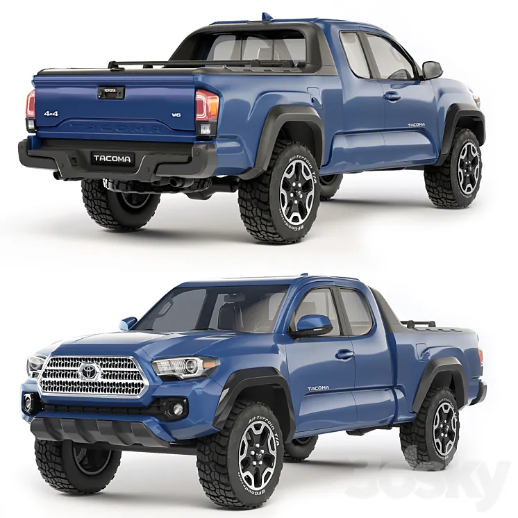 Toyota Tacoma extended cab 2017 3DS Max Model
