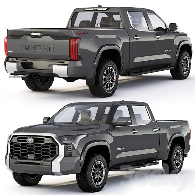 Toyota Tundra SR5 TRD 2022 3dsMax Model