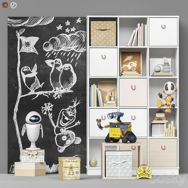 Toys and furniture set 101 3dsMax Model