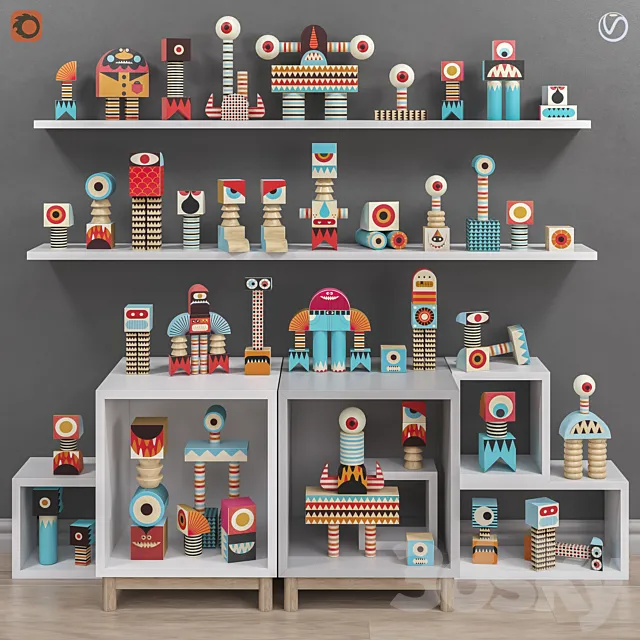 Toys and furniture set 30 3ds Max