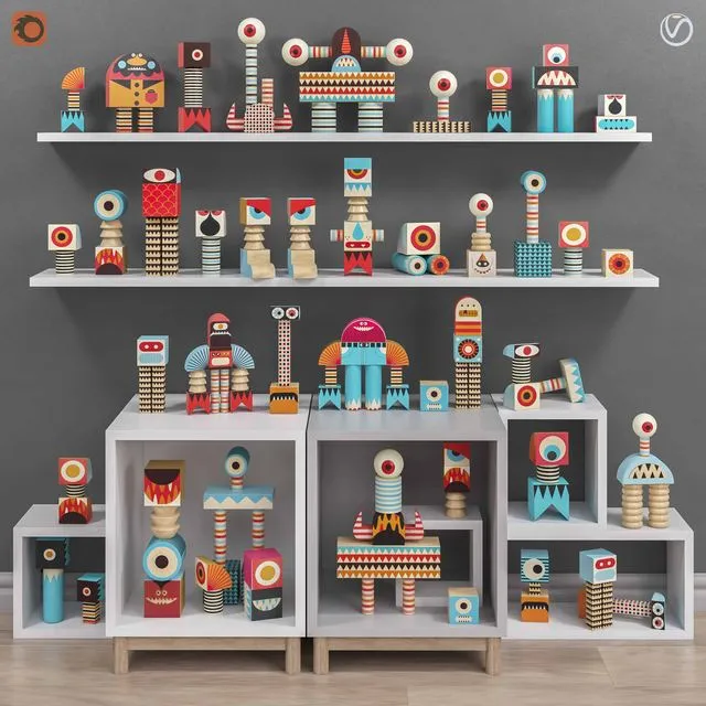 Toys and furniture set 30 3dsMax Model