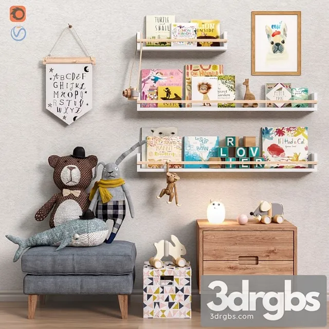 Toys and furniture set 35 3dsmax Download