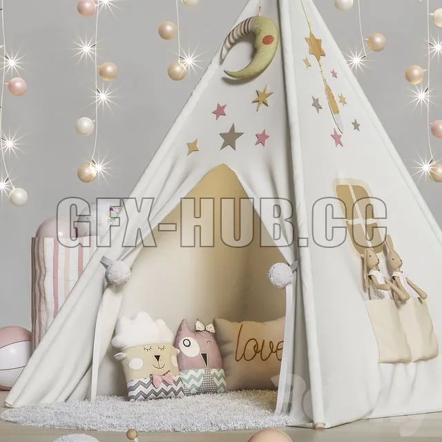 Toys and furniture set 63 3dsMax Model