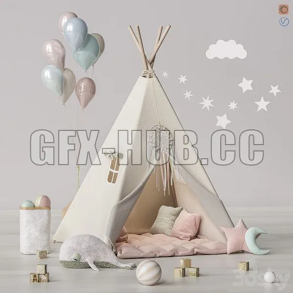 Toys and Furniture Set 65 3dsMax Model