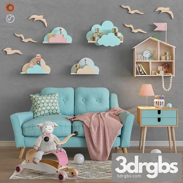 Toys Decor And Furniture For Childrens Room 34 3dsmax Download