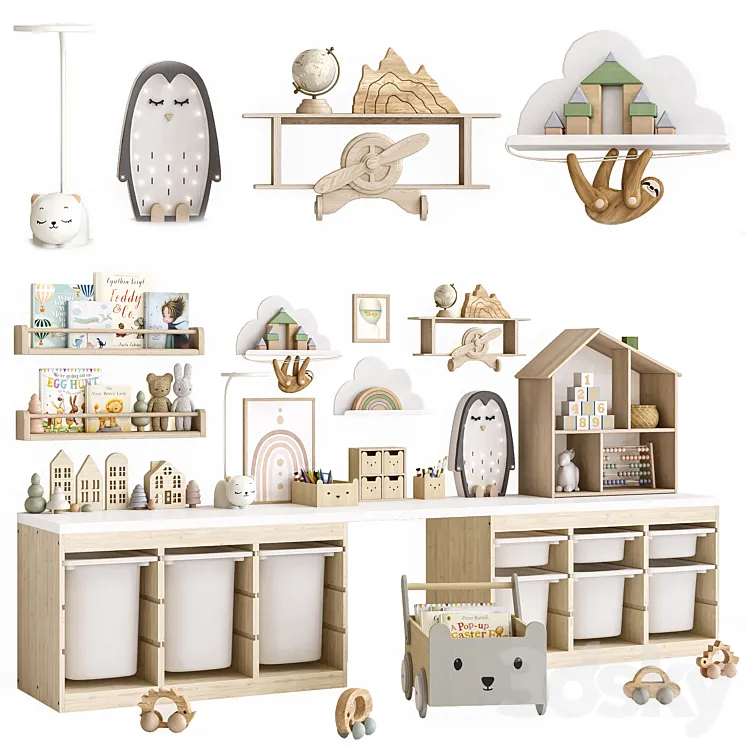 Toys decor and furniture for nursery 1 3DS Max