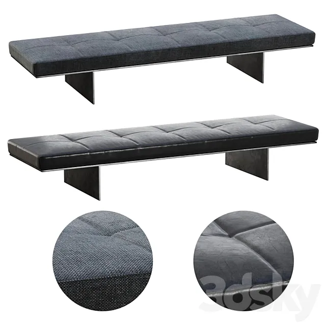 Track Living Divani Bench _ Leather bench 3ds Max