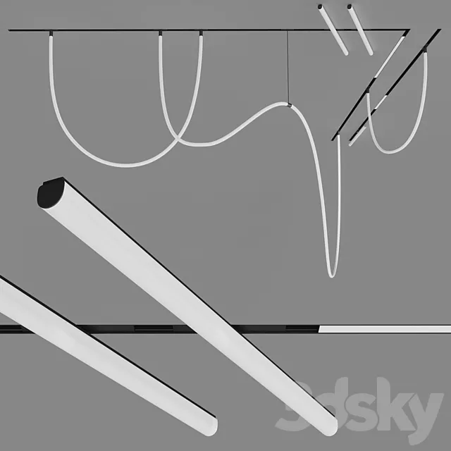 Track system Centersvet FREELIGHT_ TUBE_ LINE 3DS Max Model