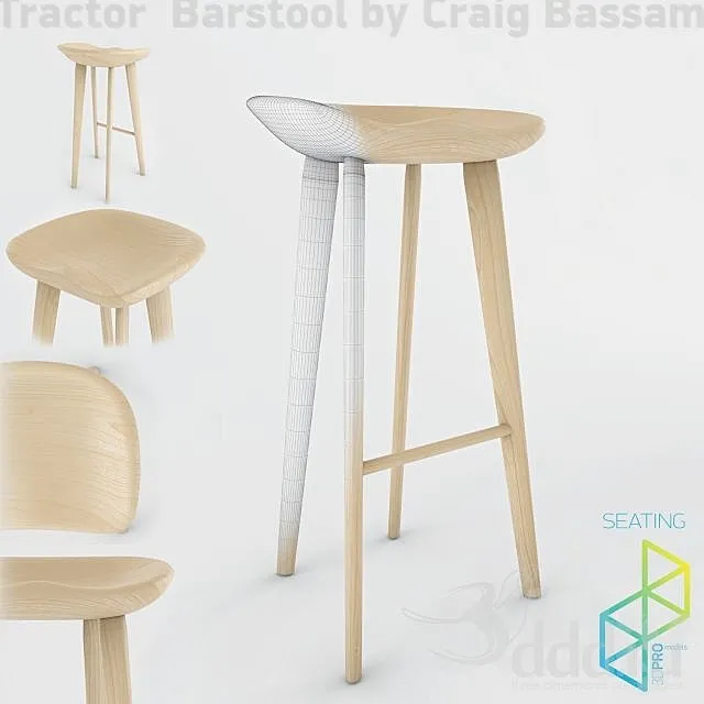 Tractor Barstool 3DS Max Model